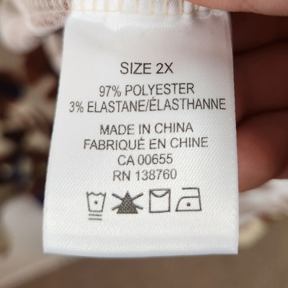 Addition Elle V-Neck Wrap Floral Knee Length Fit Flare Dress Size 2X Bro… - Picture 9 of 10